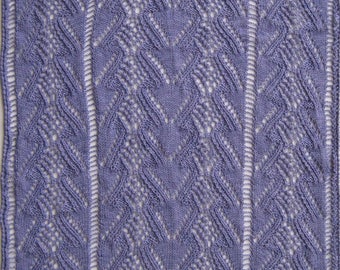 Knit Light Summer Shawl Pattern:  Outskerries Lace Shawl Knitting Pattern