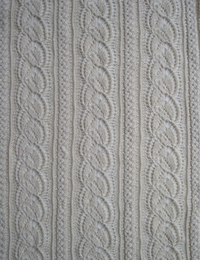 Knit Shawl Pattern: Cabled Dayflower Shawl Knitting Pattern image 5