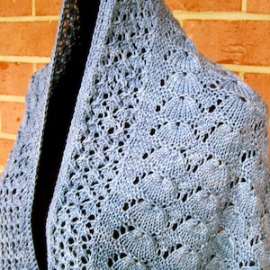 Knit Shawl Pattern:  Clachan Lace Shawl Knitting Pattern