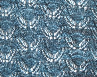Knit Shawl Pattern:  Samphrey Lace Shawl Knitting Pattern