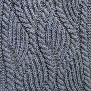 Knit Scarf Pattern:  Brioche and Traveling Cable Knitting Scarf Pattern