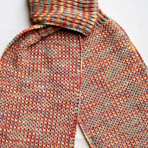 Knit Scarf Pattern:  Single and Double Brioche Stitch Scarf Knitting Pattern