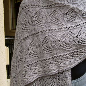 Knit Shawl Pattern:  Takayama Japanese Lace Shawl Knitting Pattern