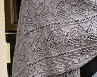 Knit Shawl Pattern:  Takayama Japanese Lace Shawl Knitting Pattern