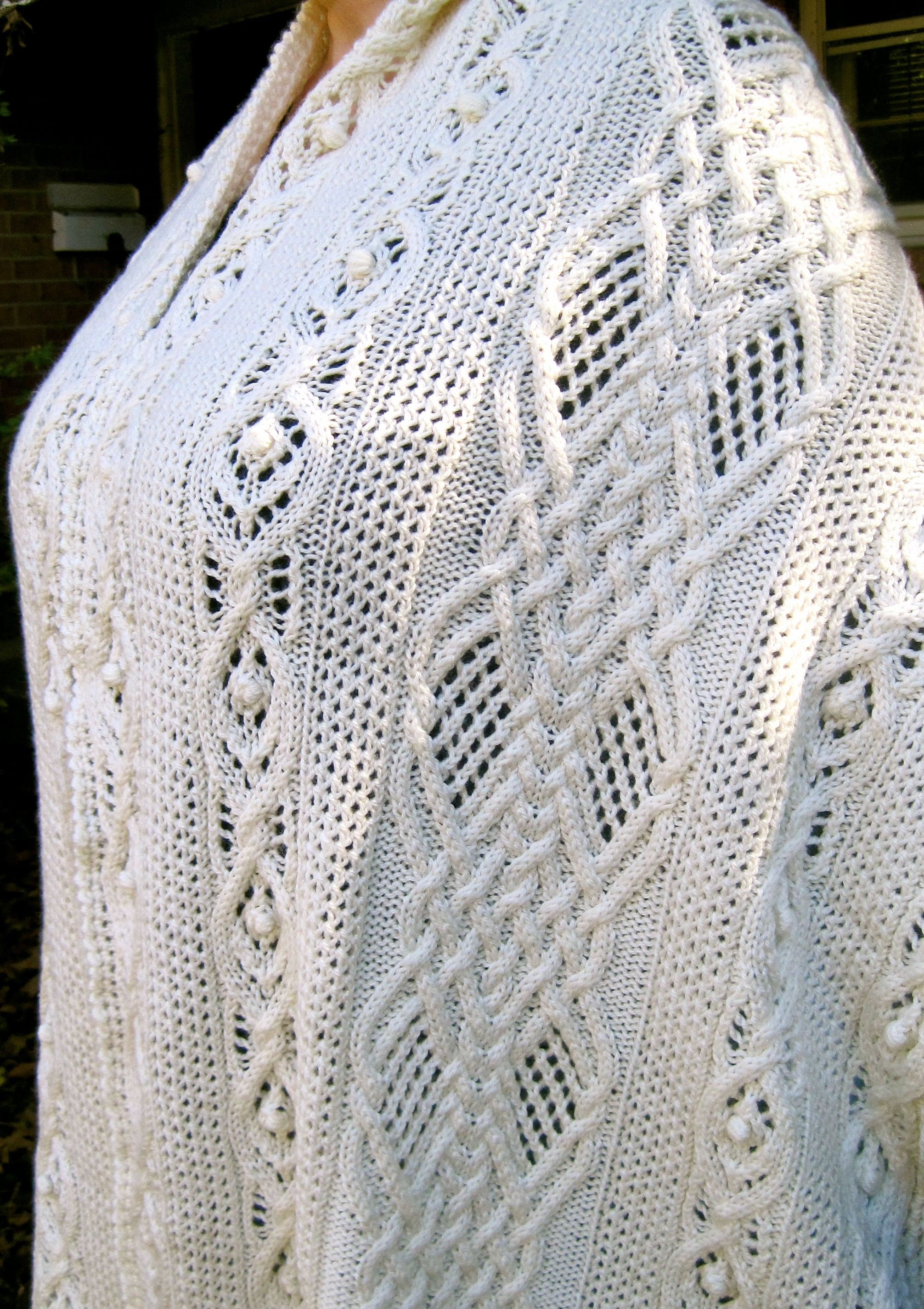 Santa Fe Cable Lace Shawl Knitting Pattern (PDF Pattern) - Etsy