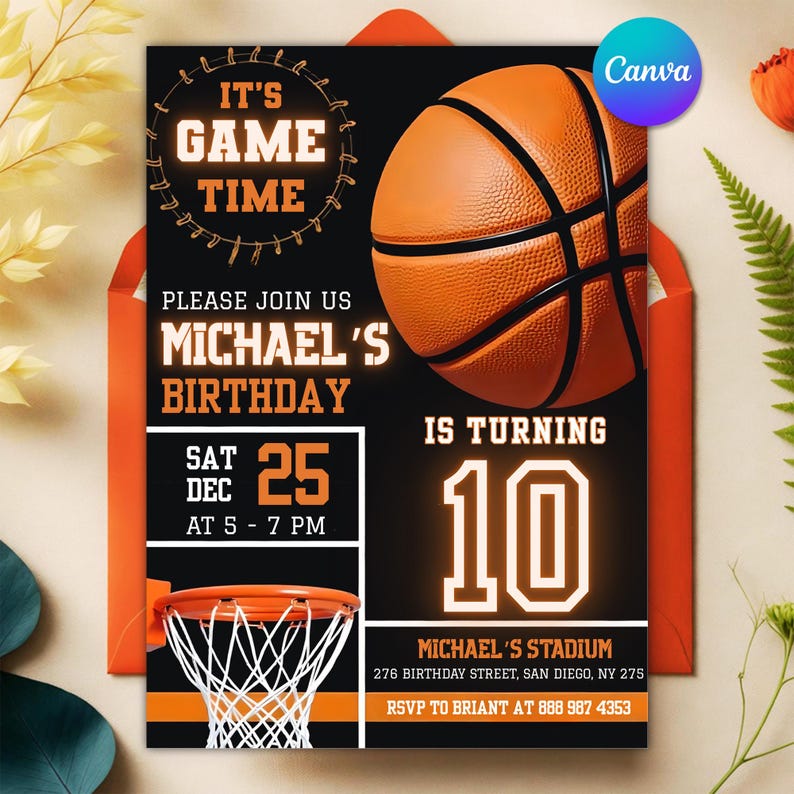 Editable Basketball Birthday Invitation, Sports Party Birthday Invitation, Sports Theme, Kids Birthday Party, Printable Basketball Invites
Text Message invite,editable invitation,birthday,Basketball Invites,Sports Invitation,Basketball Invite,Birthday Invitation,Sports Birthday,Basketball theme,ball invitation,sport invitation,Basketball Fire