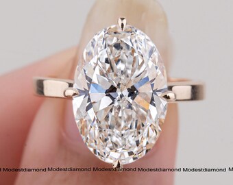 Oval Cut Moissanite Engagement Ring in Yellow Gold Elegant Hidden Halo Diamond Ring Unique Bridal Jewelry Elegant Bridesmaid Gift for Her