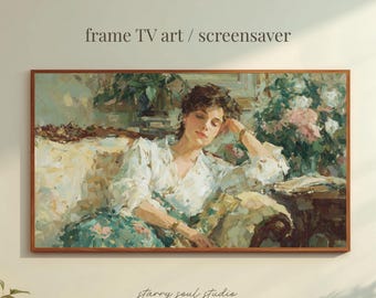 Daydreaming Frame TV Art,  Fantasy Oil Painting Desktop Wallpaper | 4K Digital Download TV25110