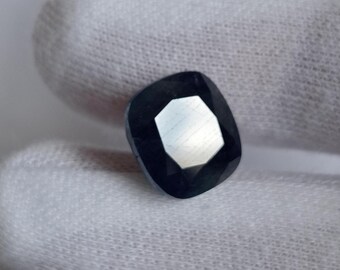 12.60 Cts Natural Blue Sapphire Cushion Cut Gemstone - Madagascar