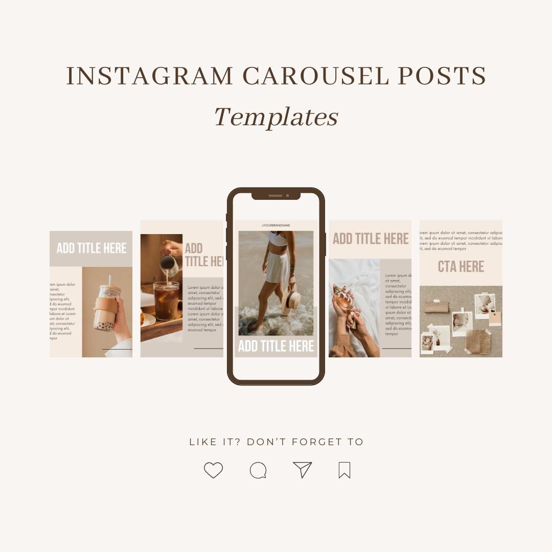 15 Sets of Instagram Carousel Templates for Canva | 100 Posts Total ...