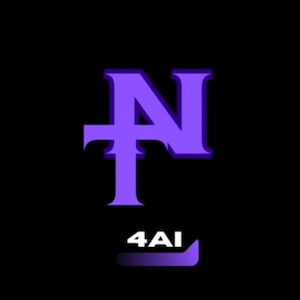 May include: A purple logo featuring the letters "NT" stacked, with the text "4AI" underneath. The logo and text are in a sans-serif font, set against a black backdrop.