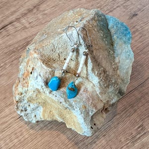 Handmade Vintage Turquoise and Heishi Earrings