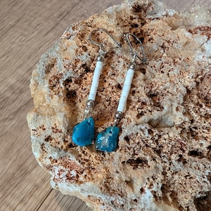 Handmade Vintage Turquoise and Heishi Earrings