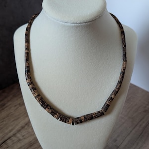 Brown Heishi vintage handmade necklace