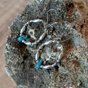 Handmade Vintage Turquoise and Sterling Silver Earrings