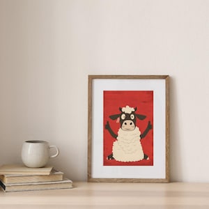 Cow Poster - Modern Wall Art - Cool Design - Perfect Gift - High Quality Poster - Minimalist - Vibrant - Cow Print