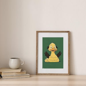 Cute Duck Poster - Modern Wall Art - Cool Design - Perfect Gift - High Quality Poster - Minimalist - Vibrant - Duck Print