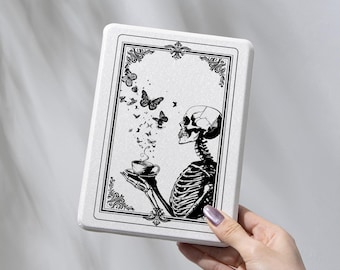 Étui pour Kindle Paperwhite The Skull, étui Kobo, Kindle Colorsoft, dos transparent, Paperwhite 12th 7", Paperwhite 11th 6,8", Kindle 2024