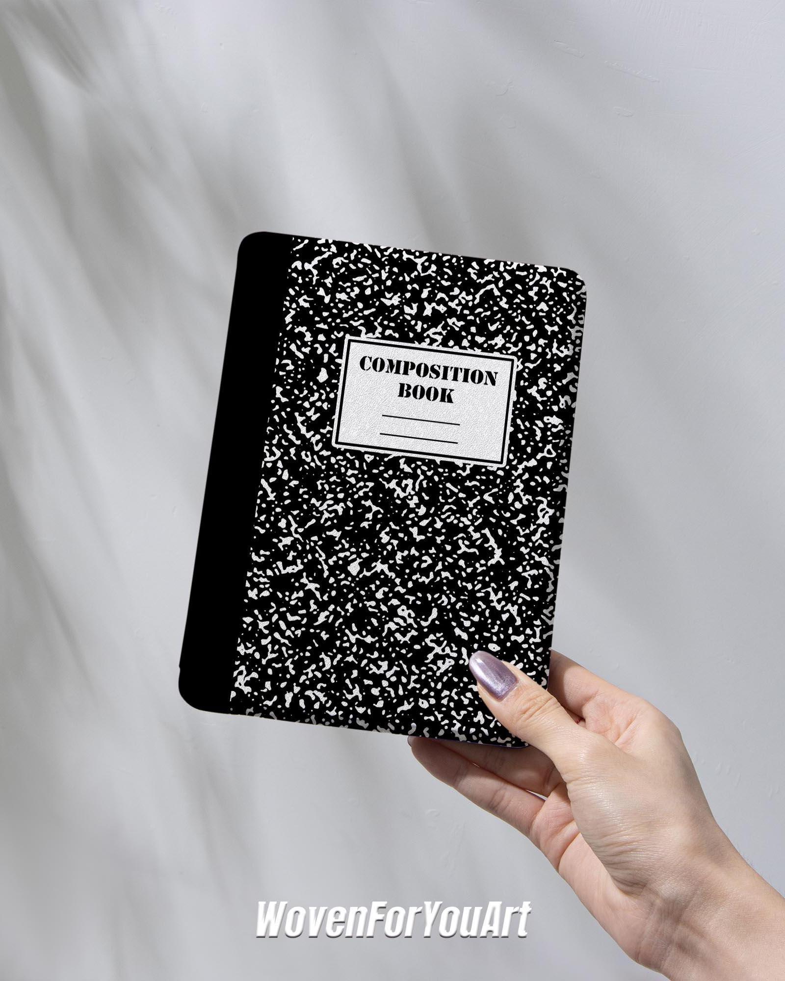 Composition Book Kindle Case Magnetic Back, Kobo Case, Kindle Paperwhite 12th 7, Paperwhite 11th 6.8, Detachable Magnetic, Kindle Clear back