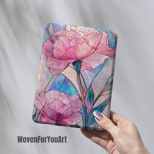 Stained glass Kindle Case, Magnetic Back, Kobo Case, Kindle Paperwhite 12th 7, Paperwhite 11th 6.8, Detachable Magnetic, Kindle Clear back