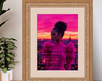Black Girl Soft Life Wall Art: Confidence Quotes Poster Set (Digital Download, 18x24in