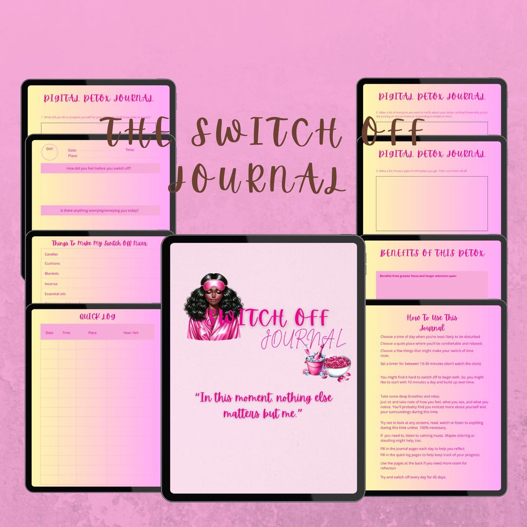 Curated visual reference: Self Discovery Digital Detox For Women Reference: Digital Detox Journal For Black Women Self Care Reflection Pdf