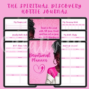 Pink Prayer Journal for Black Women: Spiritual Discovery & Bible Study (Digital Download)