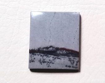 Sonora Dendrite Cabochon: Lavender Jasper Healing Stone for Jewelry