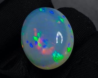 Natural Honeycomb Fire Opal Oval Cabochon Gemstone for Jewelry Making