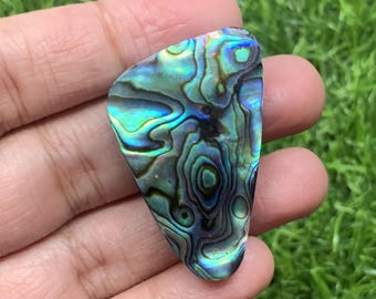 Iridescent Abalone Shell Cabochon: Fancy Paua Shell Gemstone