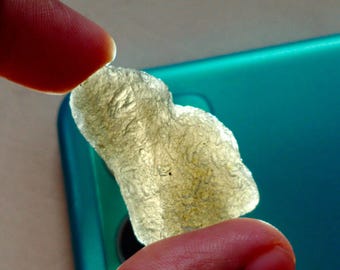 Cintamani Agni Mani Tektite: Sacred Stone for Meditation (43.5 Carat Raw Fragment 34x20x11mm)