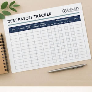 Debt Payoff Tracker Printable | Digital Download | Finance Planner | Budget Sheet | Debt Snowball Tool