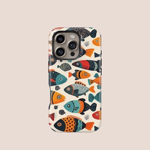 Funda para teléfono con diseño de peces tropicales, diseño de peces coloridos, MagSafe para iPhone 16, 15, 14, 13, 12 Plus, Pro Max, Samsung S25, S24 Plus Ultra