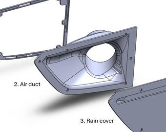 Honda Civic 10th Gen Air Duct STL File ONLY – Digital Download – No Physical Part – 3D Print DIY
