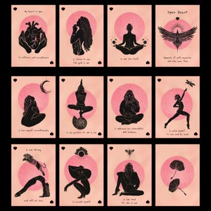 10 carte di affermazione stampabili – Cura di sé e flusso interiore – Download digitale per l'impostazione delle intenzioni quotidiane - 6,3X8,8 cm