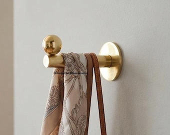 Solid Brass Wall Hook Modern Towel Robe Entryway Bathroom Hardware