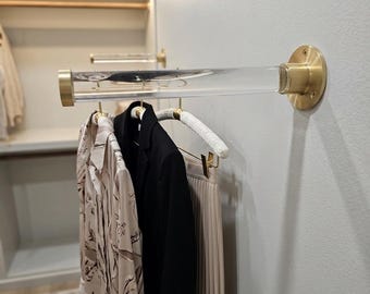 Handmade Brass Lucite Rod Hook