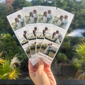 Cartes "retenez cette date" personnalisées, aimants photos pour mariage, faire-part de mariage rétro, cartes "retenez cette date" aimants, cadeau pour réfrigérateur