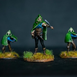 3 Banditen Mini Set - Handbemalte mittlere und kleine Figuren | D&D Ttrpg | Custom Fantasy Miniaturen