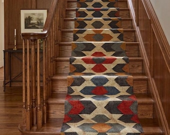 Vintage Kilim Runner Rug, Handwoven Tribal Wool Rug, Boho Hallway Runner, Turkish Style Carpet, Rustic Farmhouse Decor, Stair Runner Rug