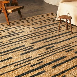 Hand Loomed Natural Jute Hemp Runner/Rug, hemp Jute Runner, Large Area Jute Rug, Custom Size Vintage Rug, Decorative Rugs, Boho Rug