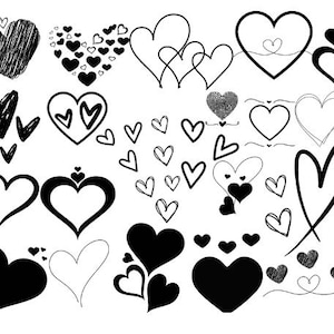 Heart Svg File Bundle, Love svg Bundle, Digital heart svg, Clipart heart bundle, Heart clip art png files, Heart svg, Heart individual svg