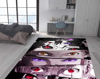 Anime Eye Pattern Carpet ,Anime, Anime Rug, Manga Rug, Kids Room Rugs, Modern Rug, Custom Rug, Popular Rug, Fantastic Rug