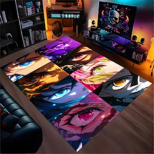 Anime Eye Pattern Carpet ,Anime, Anime Rug, Manga Rug, Kids Room Rugs, Modern Rug, Custom Rug, Popular Rug, Fantastic Rug,anime carpet