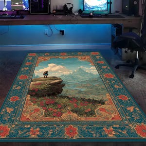 Adventure Game Rug, Gamer Rug,Gaming Room Rug, Character Rug,Retro Gamer Rug, Neon Gaming Rug,Colorful Gamer Rug, Cool Gamer Gift,Modern Rug
