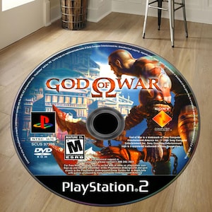 Custom CD rug, Video Game Rug, CD Record, Hit Run, Gaming Rug, video game disk rug,Gamer Gift,Video Game Cd Rug,God of War Game Rug