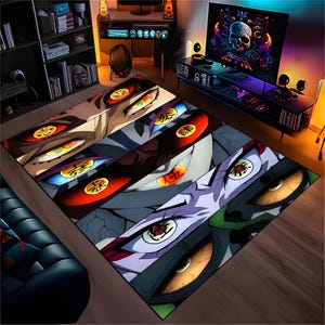 Anime Eye Pattern Carpet ,Anime, Anime Rug, Manga Rug, Kids Room Rugs, Modern Rug, Custom Rug, Popular Rug, Fantastic Rug,anime carpet