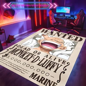 Anime Pirates Velvet Rug: Custom Collage Decor