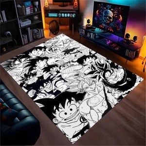Anime Rug, Anime Home Decor, Anime Rug for Bedroom, Anime Fan Gift,Custom Anime Rug, Anime Gift, Anime Gift Her, Anime Collage Themed Decor