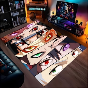 Anime Eye Pattern Carpet ,Anime, Anime Rug, Manga Rug, Kids Room Rugs, Modern Rug, Custom Rug, Popular Rug, Fantastic Rug